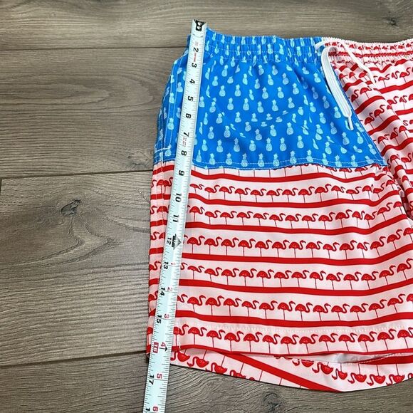 Chubbies 7” The Fruited Plains Swim Trunks Red White Blue Size Small - Picture 8 of 10